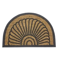 Cheapest 🎉 JVL Door Mats Alba Half Moon Tuffscrape Doormat Coir And Rubber Door Mat 02429 🌟