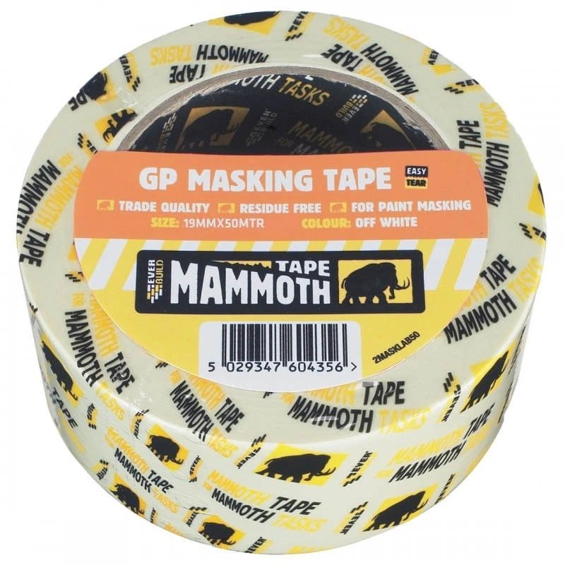Promo π Mammoth Tapes Everbuild Mammoth Masking Tape 19mm X 50m 2MASKLAB19 π 2 Promo π Mammoth Tapes Everbuild Mammoth Masking Tape 19mm X 50m 2MASKLAB19 π