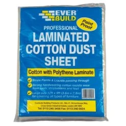 Buy 🥰 Everbuild Decorators Cotton Laminated Dust Sheet 12 X 9 LAMDUST 😍