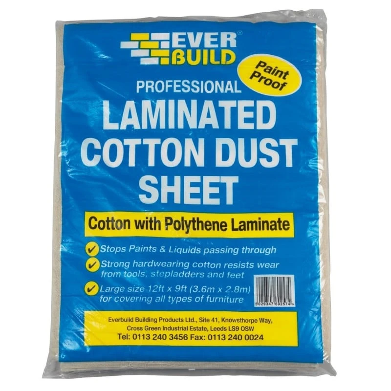 Buy ๐ฅฐ Everbuild Decorators Cotton Laminated Dust Sheet 12 X 9 LAMDUST ๐ 2 Buy ๐ฅฐ Everbuild Decorators Cotton Laminated Dust Sheet 12 X 9 LAMDUST ๐
