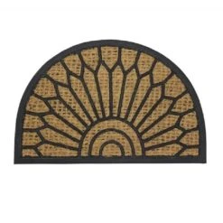 Brand new 🔥 JVL Door Mats Alba Half Moon Tuffscrape Doormat Coir And Rubber Door Mat B 02429 🛒
