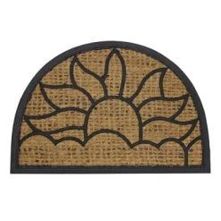 Outlet ✨ JVL Door Mats Alba Half Moon Tuffscrape Doormat Coir And Rubber Door Mat C 02429 👍