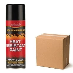 Promo 😍 Purimachos Fire Everbuild Heat Resistant Matt Black Paint Spray 400ml Box Of 12 🥰
