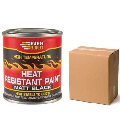 Promo ❤️ Purimachos Fire Everbuild Purimachos Heat Resistant Matt Black Paint 125ml Tin Box Of 12 👍